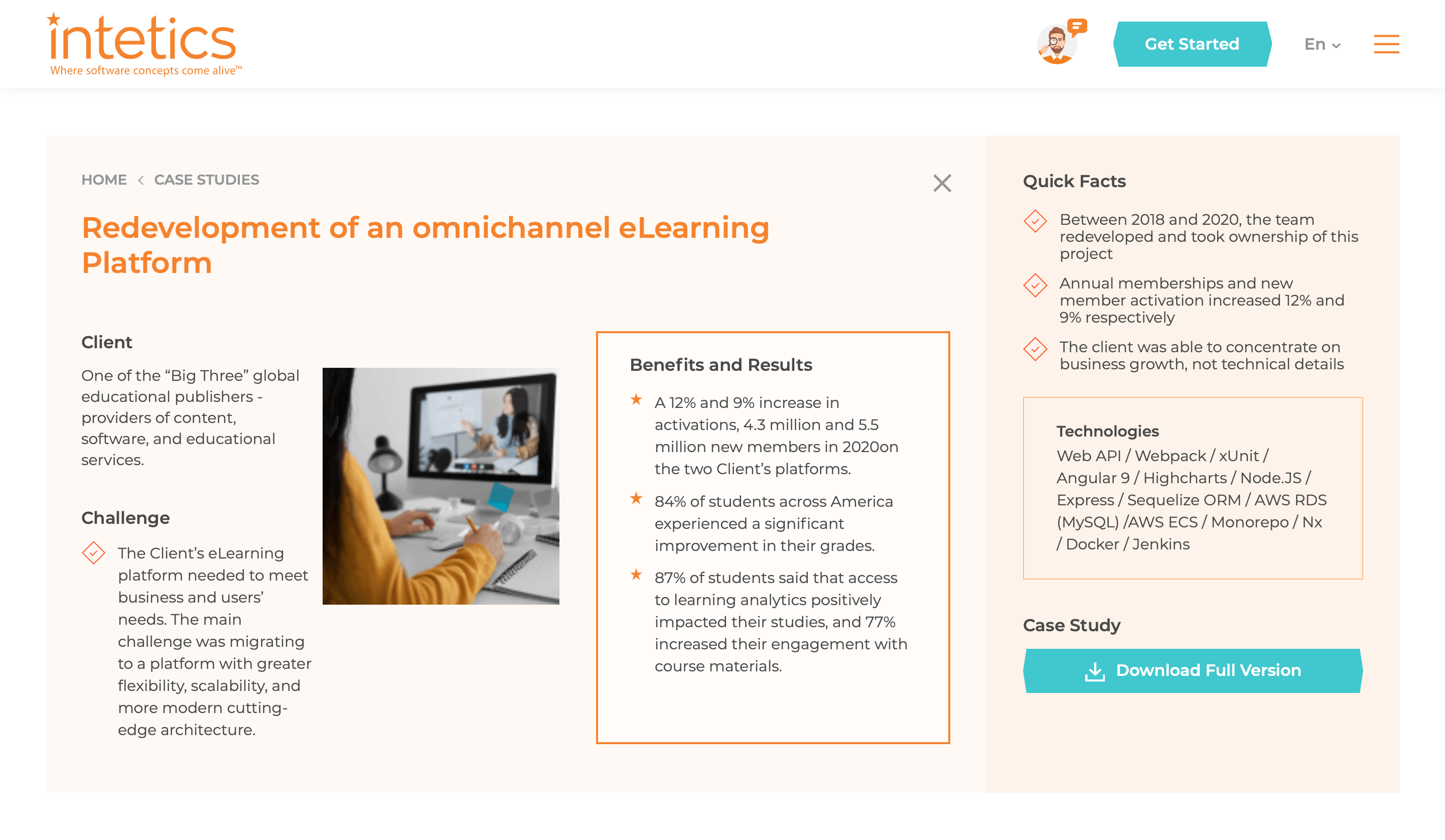 Redevelopment of an omnichannel eLearning Platform