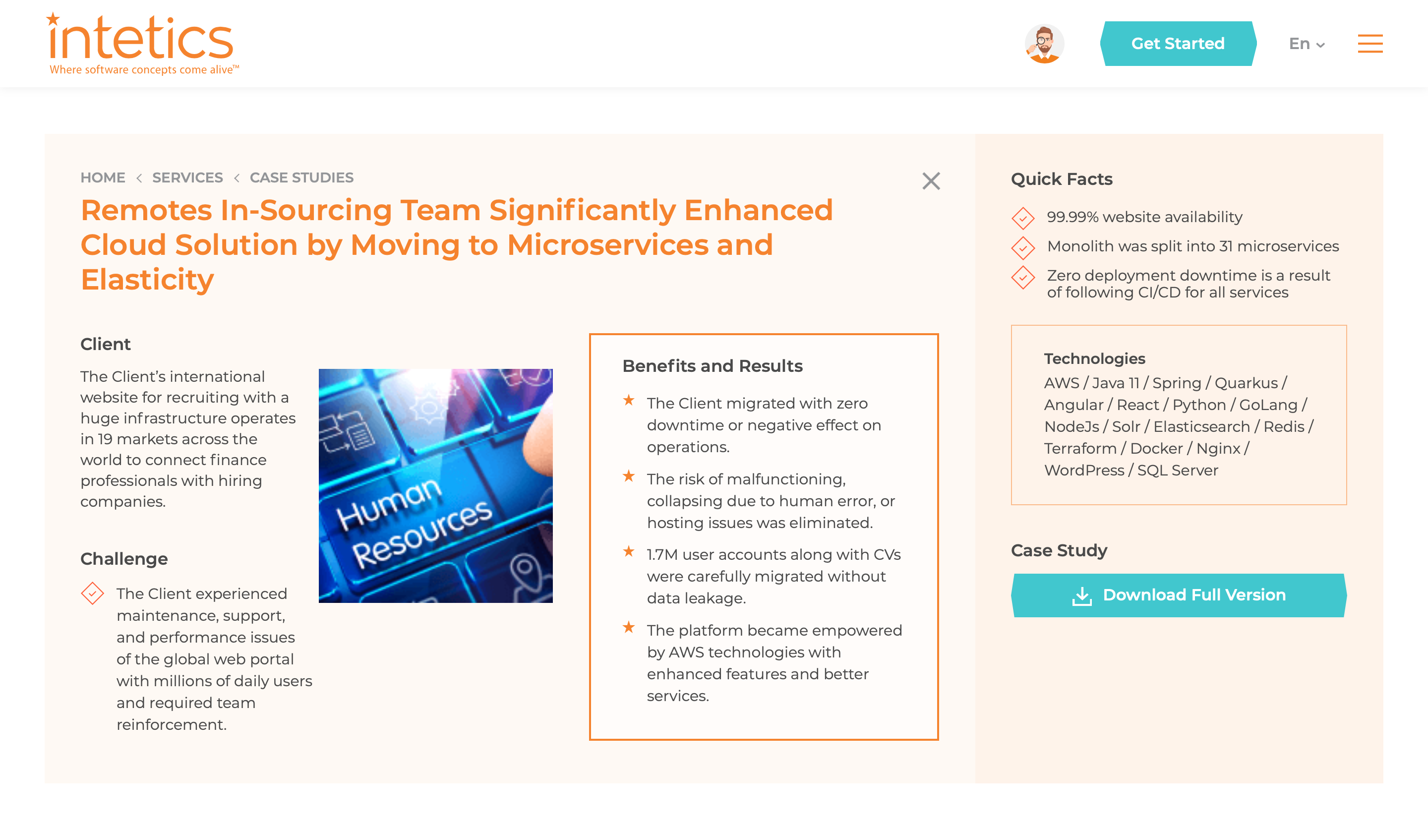 Remotes In-Sourcing Team Significantly Enhanced Cloud Solution by Moving to Microservices and Elasticity 